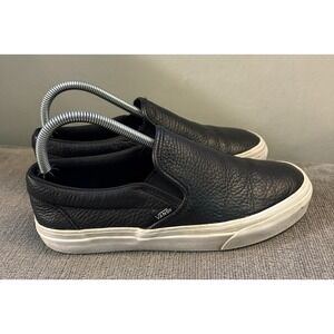 Vans Pebble Leather Shoes‎ Slip-ons Unisex 6 Mens 7.5 Womens Skateboard #721278
